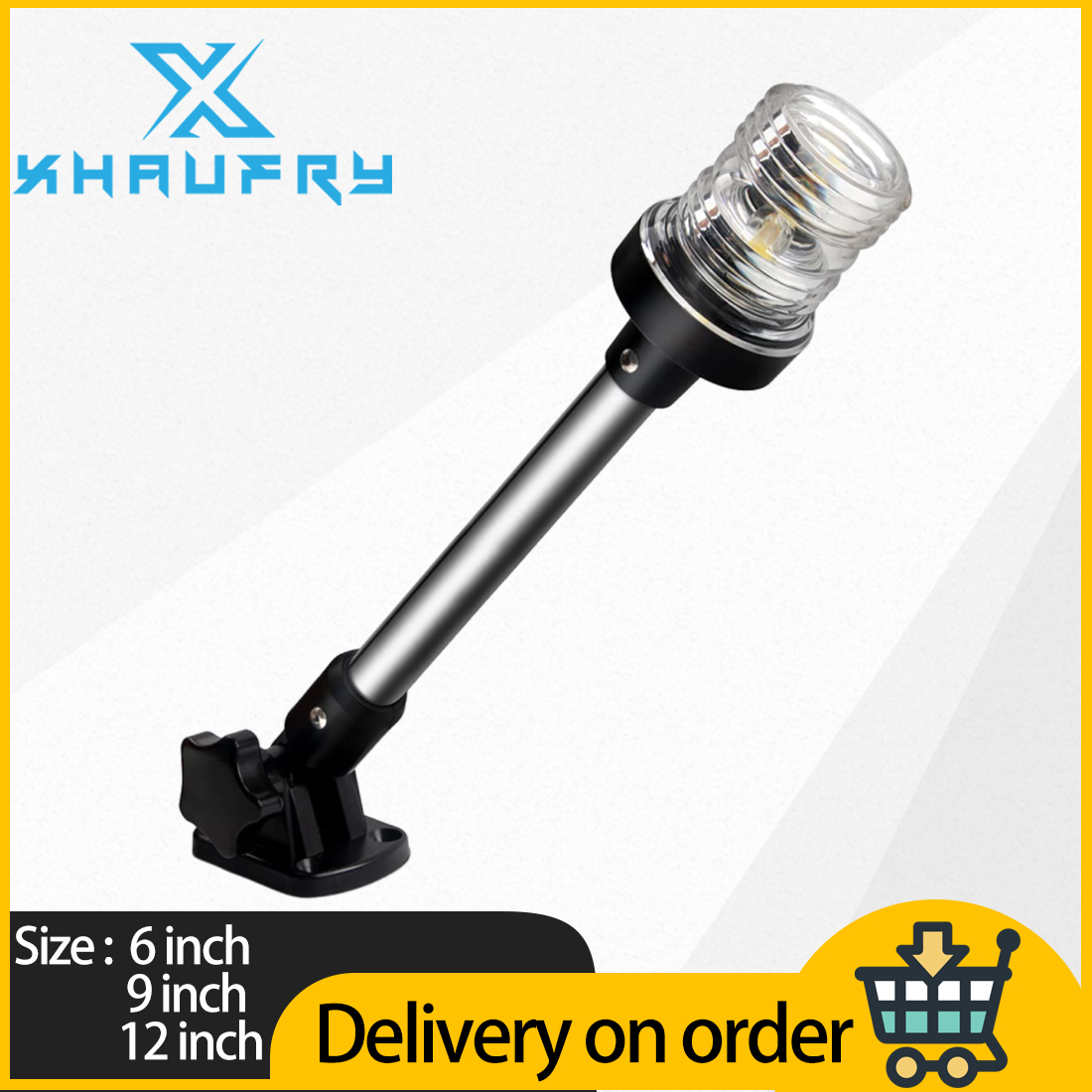 Fishing Boat Anchor - 360 Degree White LED Fold Down