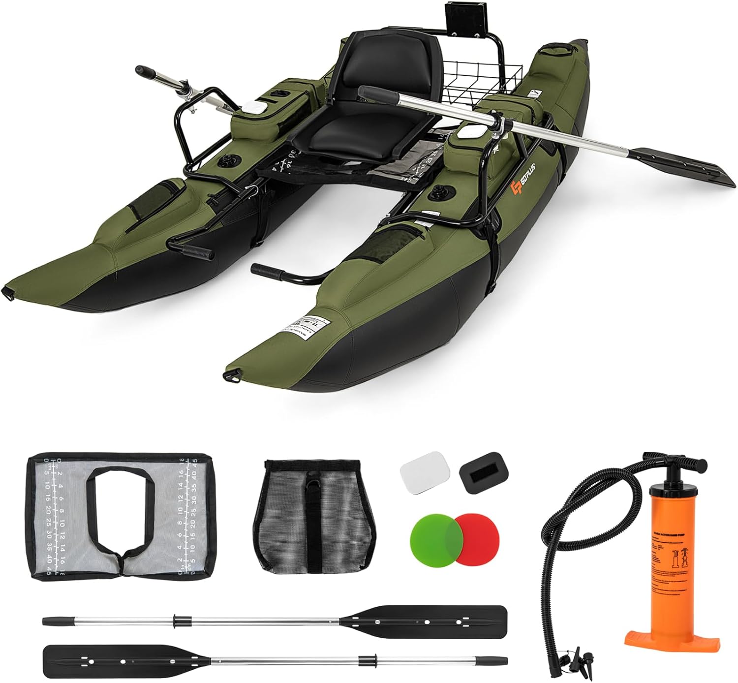 Adult Inflatable Belly Boat wi - Fishing Boat Seat ulasan dan harga
